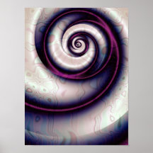Iriserande Violett Spiral Abstrakt Fraktal Konst