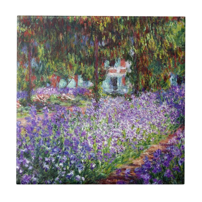 Iriserar i Monets trädgård Kakelplatta (Framsidan)