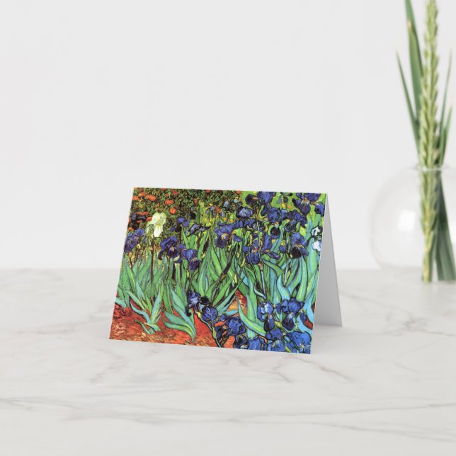Irisering av Van Gogh Fine Art Greeting Cards Kort (Framsida)