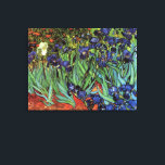 Irisering av Vincent van Gogh, Vintage Garden Art Canvastryck<br><div class="desc">Irismen (1889) av Vincent van Gogh är en vintage bra post impressionism landskapsmålning i blommigten med av, med en trädgård med skäggiga iriser av lila som odlas av poppies av orange. En enda vit irisblomma blommar vid kant. Om konstnären: Vincent Willem van Gogh (1853-1890) var en av de mest berömd...</div>