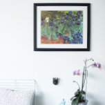 Irisering av Vincent van Gogh, Vintage Garden Art Poster<br><div class="desc">Irismen (1889) av Vincent van Gogh är en vintage bra post impressionism landskapsmålning i blommigten med av, med en trädgård med skäggiga iriser av lila som odlas av poppies av orange. En enda vit irisblomma blommar vid kant. Om konstnären: Vincent Willem van Gogh (1853-1890) var en av de mest berömd...</div>