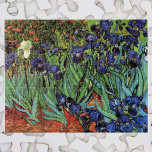 Irisering av Vincent van Gogh, Vintage Garden Art Pussel<br><div class="desc">Irismen (1889) av Vincent van Gogh är en vintage bra post impressionism landskapsmålning i blommigten med av, med en trädgård med skäggiga iriser av lila som odlas av poppies av orange. En enda vit irisblomma blommar vid kant. Om konstnären: Vincent Willem van Gogh (1853-1890) var en av de mest berömd...</div>