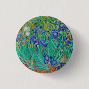"IRISES 1889" FRÅN VINCENT Van Gogh BADGE Knapp