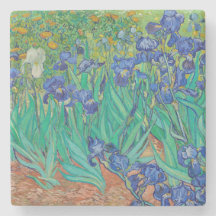 "IRISES 1889" FRÅN VINCENT Van Gogh STONE UNDERLÄG