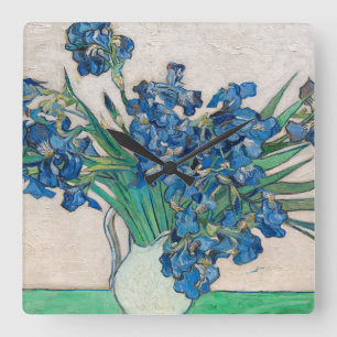 Irises, 1890 av Vincent van Gogh Fyrkantig Klocka