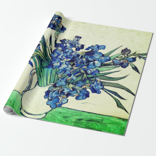 Irises (1890) av Vincent Van Gogh Presentpapper (Utrullad)