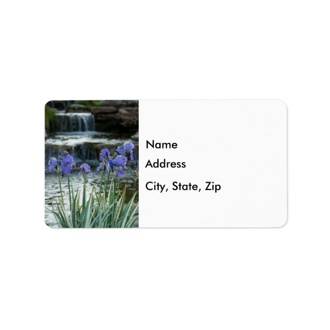 Irises at Chateau Adressetikett (Framsidan)