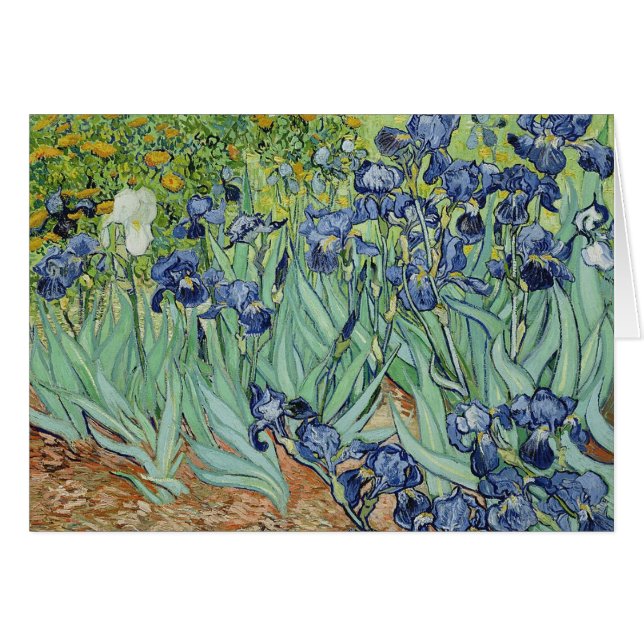 Irises av Van Gogh Hälsningskort (Framsidan Horizontal)