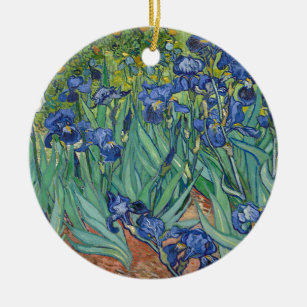 Irises av Van Gogh Julgransprydnad Keramik