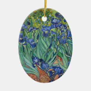 Irises av Van Gogh Julgransprydnad Keramik