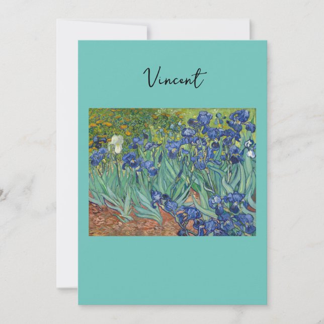Irises av Van Gogh Julkort (Framsida)