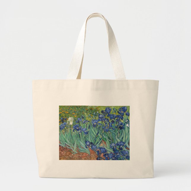 Irises av Van Gogh Jumbo Tygkasse (Framsidan)