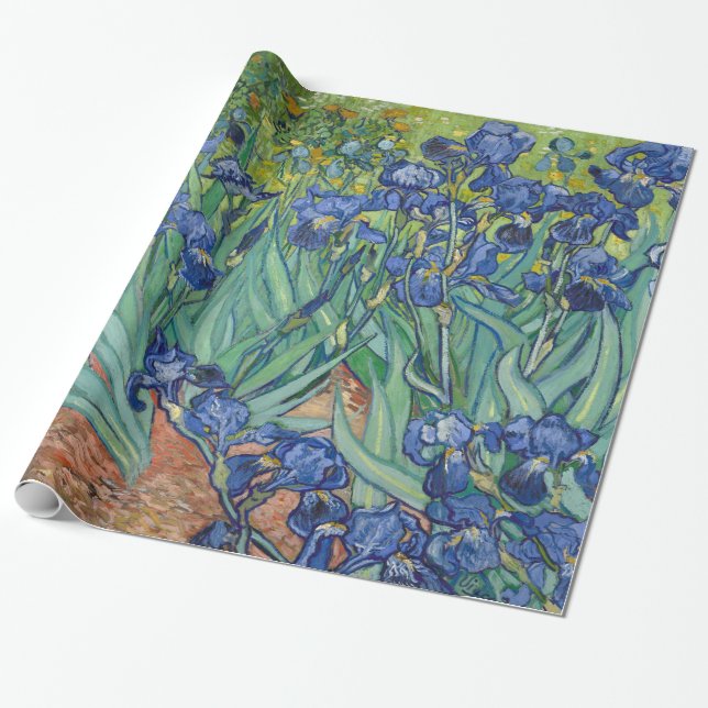 Irises av Van Gogh Presentpapper (Utrullad)