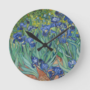 Irises av Van Gogh Rund Klocka