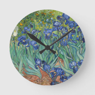 Irises av Van Gogh Rund Klocka
