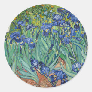 Irises av Van Gogh Runt Klistermärke