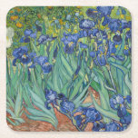 Irises av Van Gogh Underlägg Papper Kvadrat<br><div class="desc">Vanliga,  minimalistiska,  moderna utformningar. De är enkla,  attraktiva,  unika.</div>