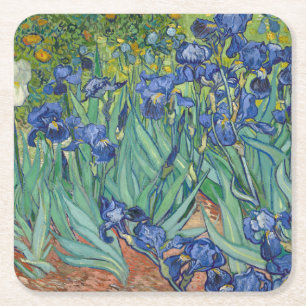 Irises av Van Gogh Underlägg Papper Kvadrat