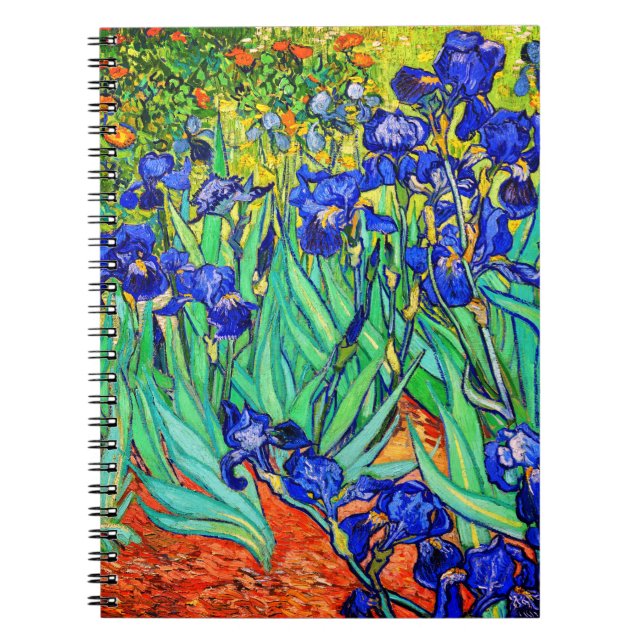 Irises av Vincent Van Gogh Anteckningsbok (Framsidan)