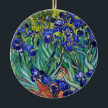 Irises av Vincent van Gogh Julgransprydnad Keramik<br><div class="desc">Irises by Vincent van Gogh,  1889.</div>