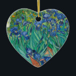 Irises av Vincent Van Gogh Julgransprydnad Keramik<br><div class="desc">I maj 1889, efter episoder av själv-stympningen och inläggning på sjukhus valde Vincent Van Gogh att skriva in en asyl i Sanktt-Rémy, frankrike. Där i i fjol för hans död, skapade han nästan 130 målningar. Inom den första veckan började han Irises, arbete från naturen i asyl trädgård. Den kantjusterade sammansättningen...</div>