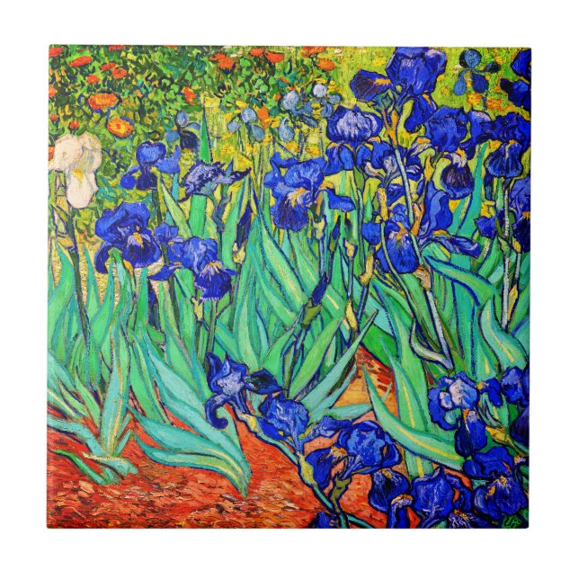 Irises av Vincent Van Gogh Kakelplatta (Framsidan)