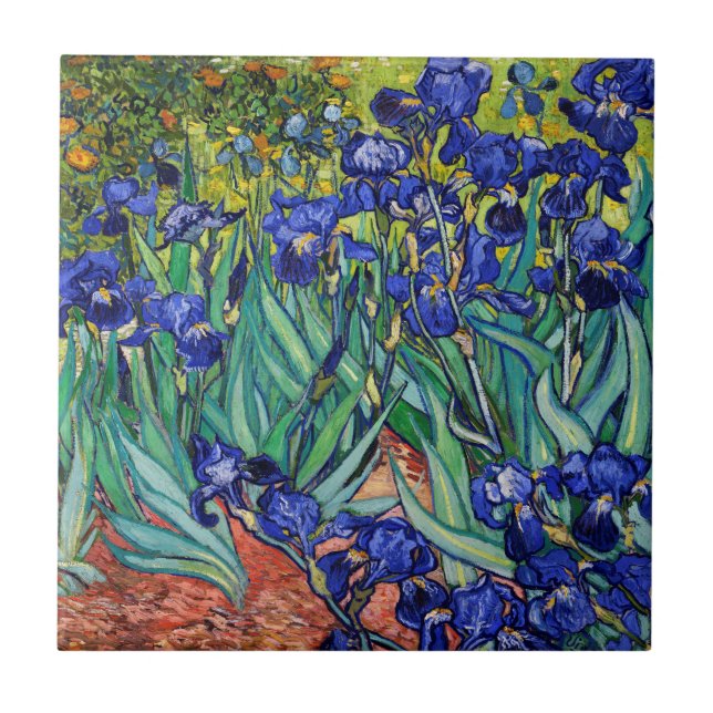 Irises av Vincent van Gogh Kakelplatta (Framsidan)