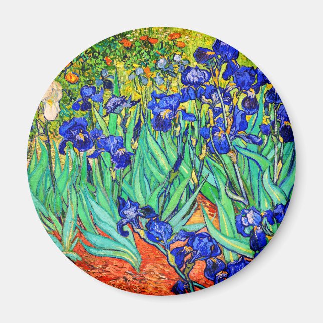 Irises av Vincent Van Gogh Magnet (Framsidan)