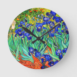 Irises av Vincent Van Gogh Rund Klocka