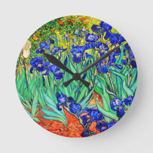 Irises av Vincent Van Gogh Rund Klocka