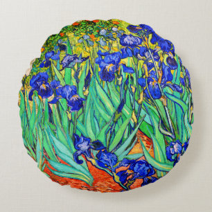 Irises av Vincent Van Gogh Rund Kudde