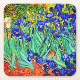 Irises av Vincent Van Gogh Underlägg Papper Kvadrat
