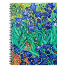 Irises Botanical Art Vincent Van Gogh spiral Anteckningsbok