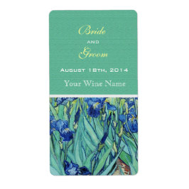 Irises bra art bröllop vin fraktsedel