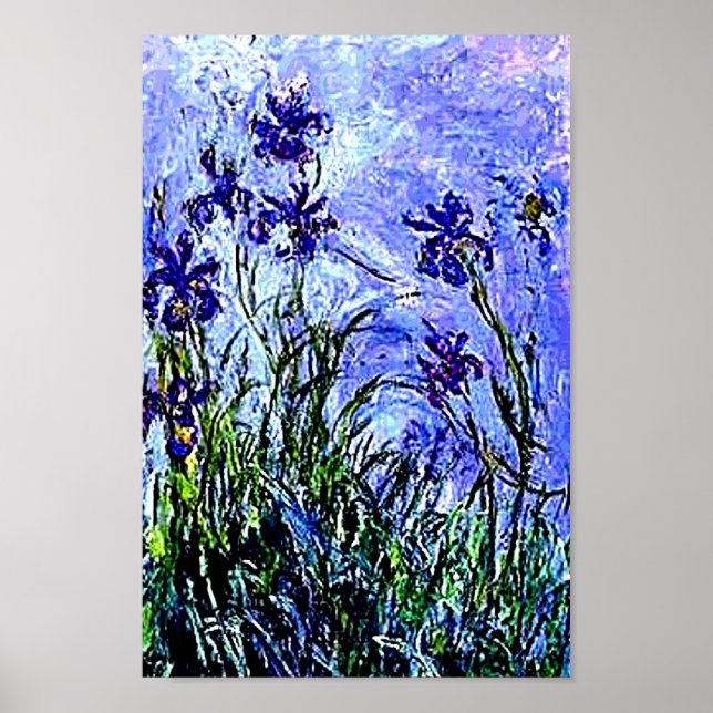Irises by Claude Monet Poster (Framsidan)