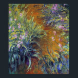 Irises by Claude Monet Poster<br><div class="desc">Iriserar av Claude Monet. Claude Monet Claude Monet föddes den 14 november 1840 på femte golv av 45 rue Laffitte, i den nionde arrondissementet Paris. I juni 1861 gått med Monet den första afrikanska ljusavalleriregimen i Algeriet för ett sjuårigt åtagande, men två år senare, efter att han hade fått tyfoidfeber,...</div>