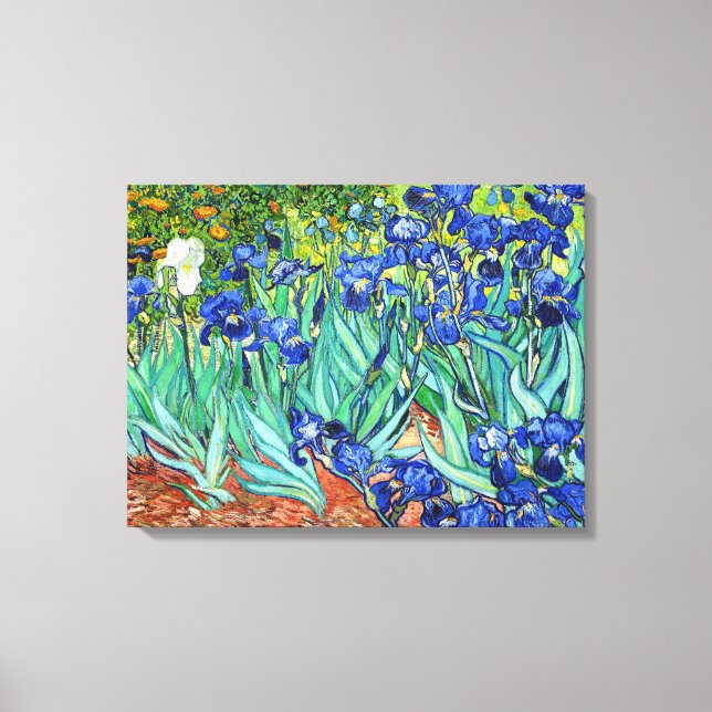 Irises by Vincent Van Gogh Canvastryck (Framsida)