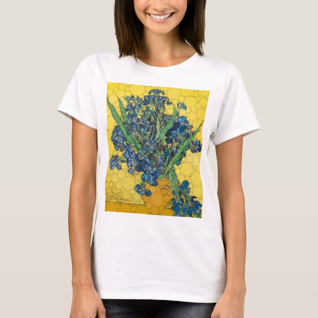 Irises Dots av After Vincent van Gogh T Shirt (Framsida)