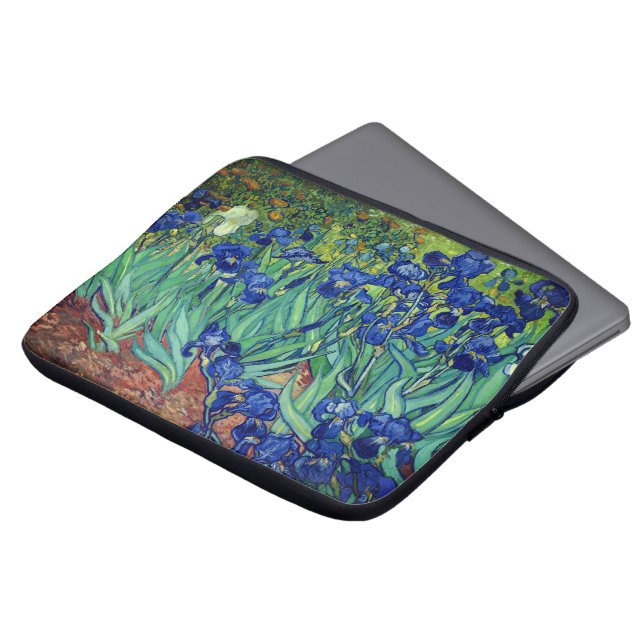 Irises Elegance: Van Gogh-inspirerad Laptop Fodral (Framsida topp)