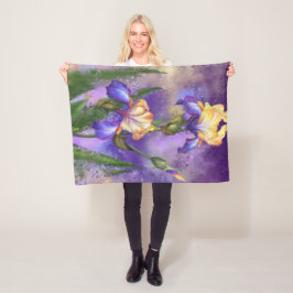 Irises Fleece Blanket