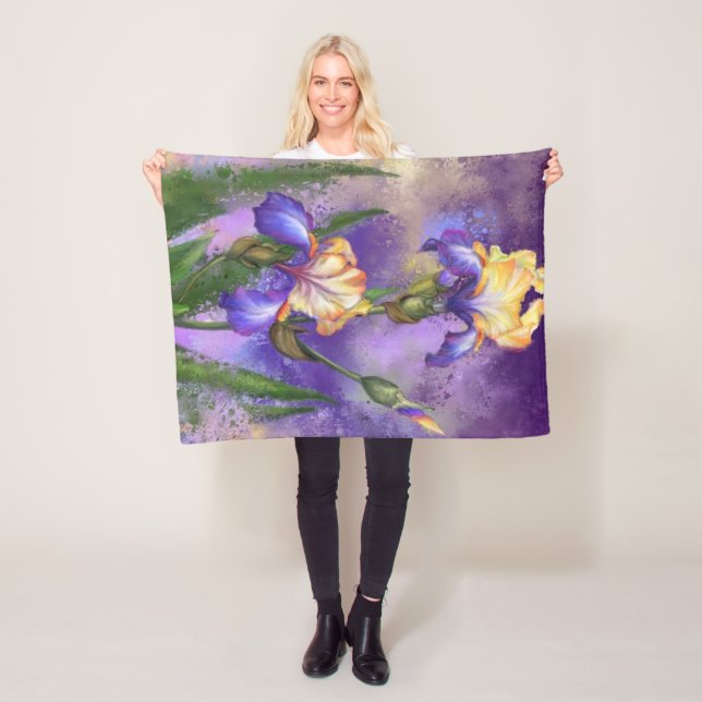 Irises Fleece Blanket (På plats)