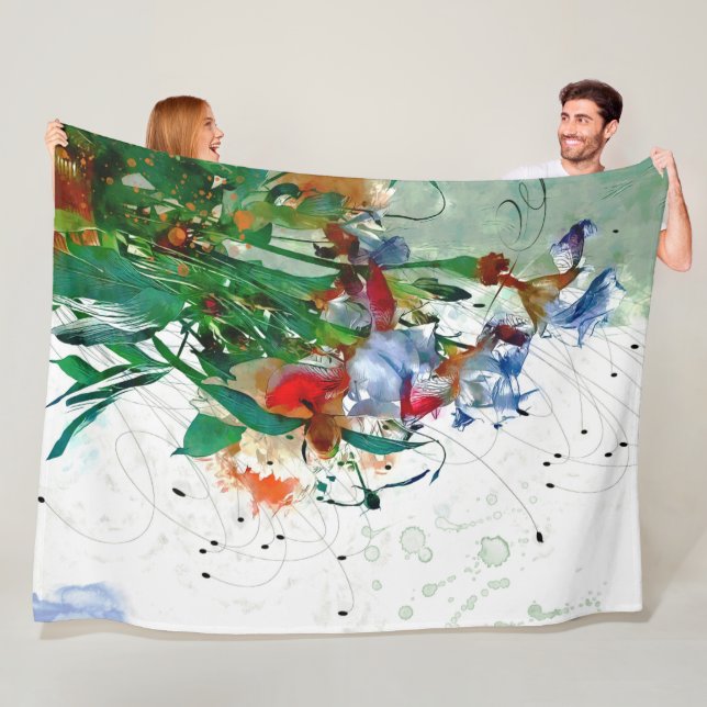 Irises Fleece Blanket (På plats)
