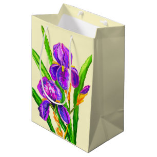 Irises Flower Gift Bag Anpassningsbar Färg