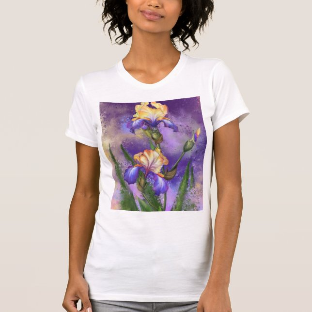 Irises Flower T-Shirt (Framsida)
