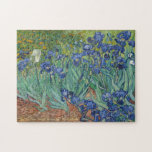 Irises Flowers Vincent van Gogh Painting Art Kids Pussel<br><div class="desc">Anpassningsbar, personlig, blommor från familjen art älskare 250 delara pussel, med en vacker färgstark och detaljerad vintage, olja på målarduk, Vincent van Gogh och din not/hälsning i ett elegant-typografiskt skript för guld. Med en robust kartong och monterad på kretskort kommer ditt pussel till anpassningsbar Cardboard carry-fodral med pussel tryckt på...</div>