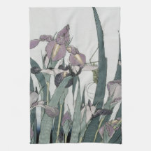 Irises & Grashopper, Katsushika Hokusai