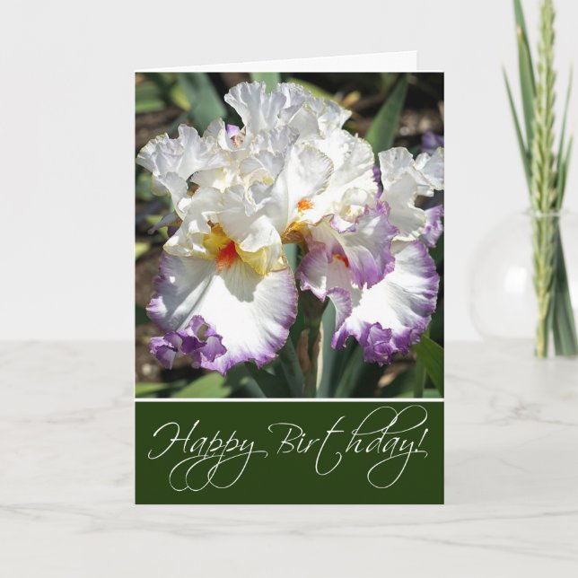 Irises Greeting Card Kort (Framsida)