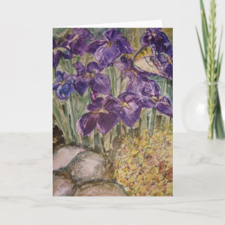 "Irises hälsningkort i för ett fält" Kort