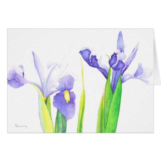 Irises Hälsningskort (Framsidan Horizontal)