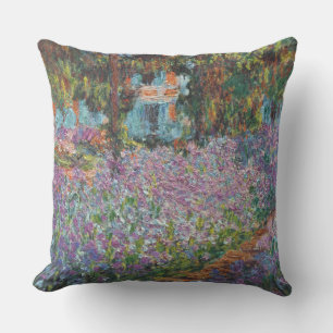 Irises i den trädgårds- Monet konsten Utomhuskudde